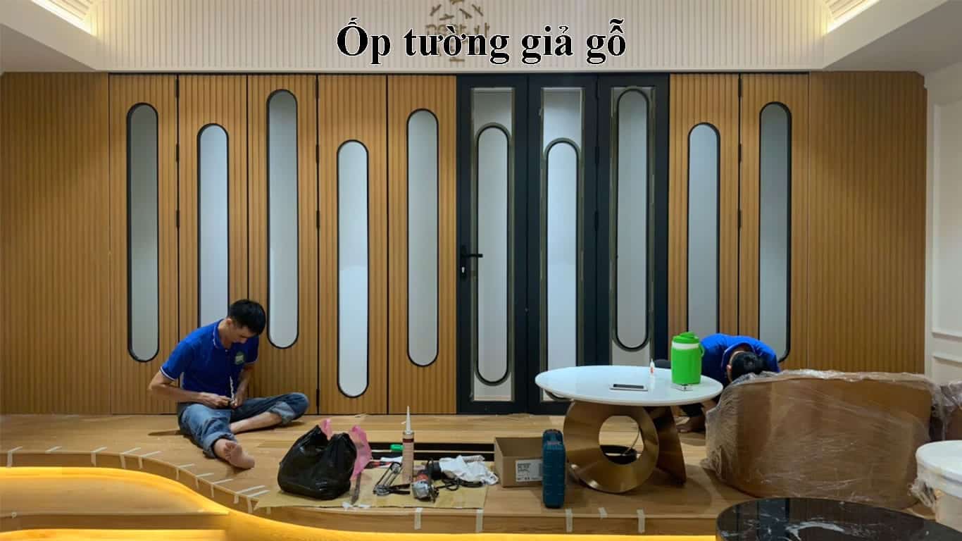 Ốp tường giả gỗ