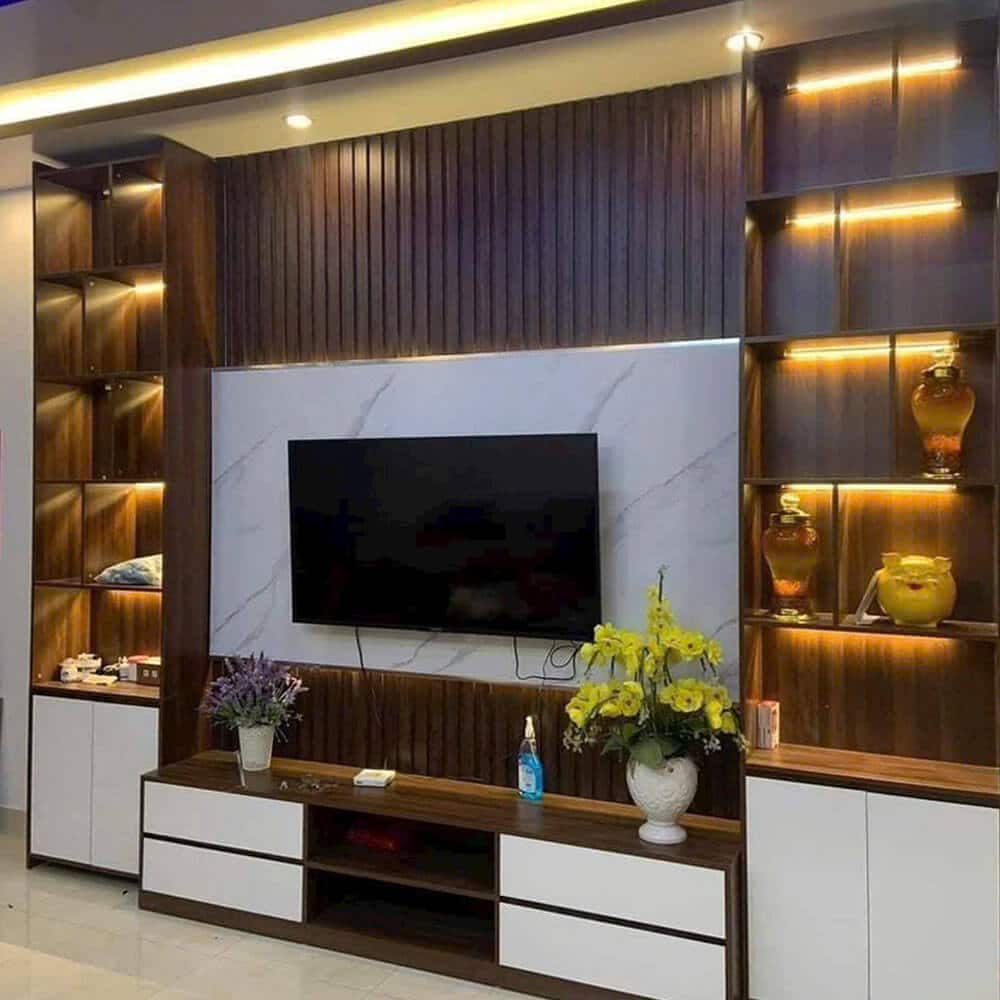 Thi công Vách Tivi - Giải Pháp Trang Trí Hiện Đại Cho Phòng Khách Của Bạn