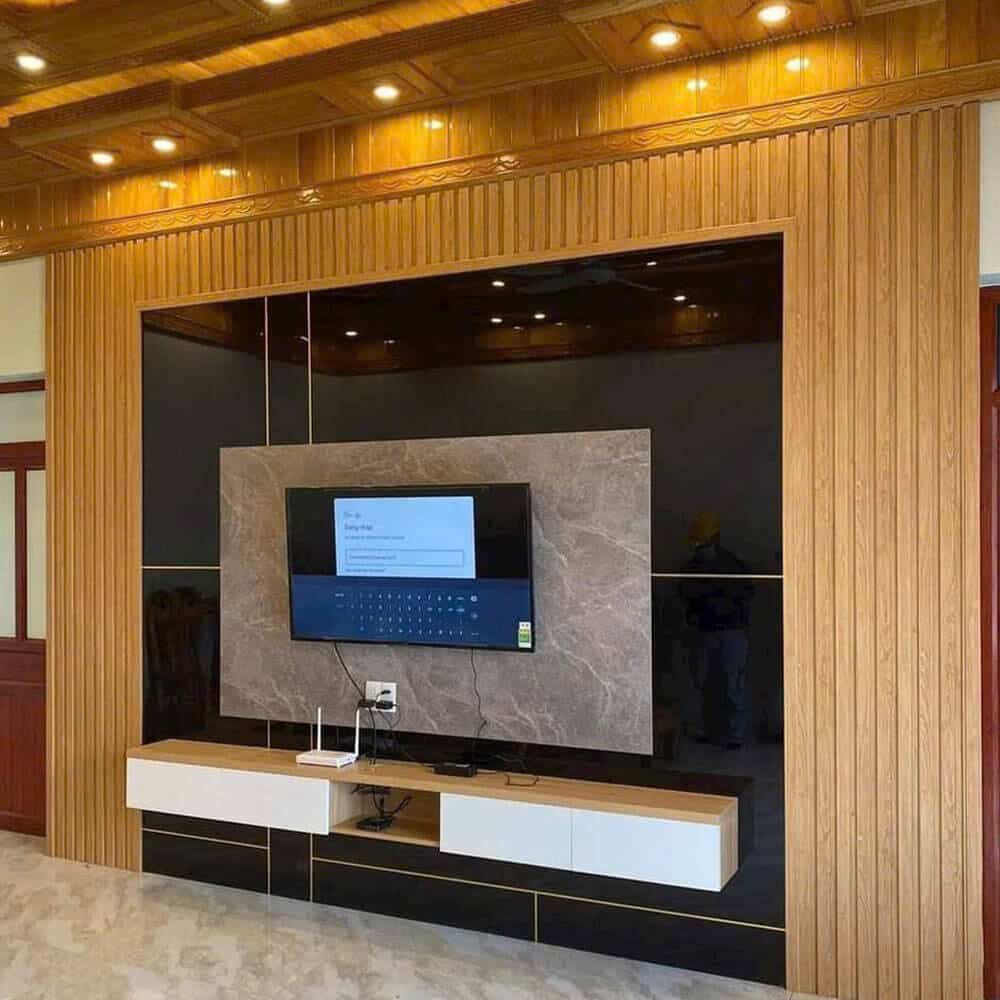 Thi công Vách Tivi - Giải Pháp Trang Trí Hiện Đại Cho Phòng Khách Của Bạn