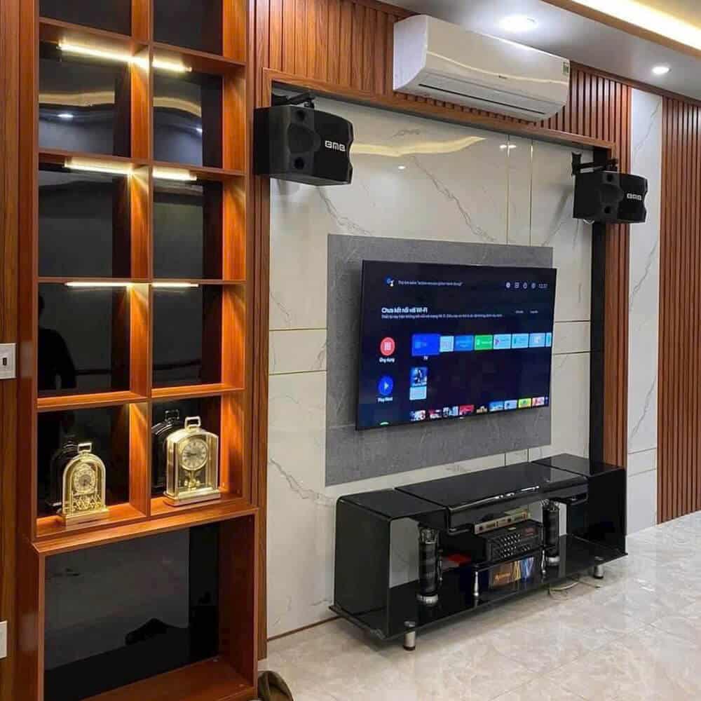 Thi công Vách Tivi - Giải Pháp Trang Trí Hiện Đại Cho Phòng Khách Của Bạn