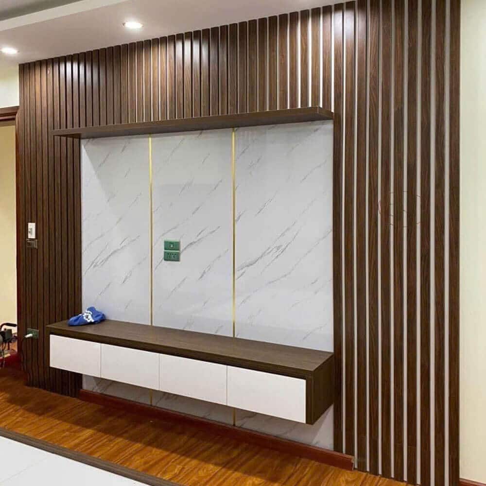 Thi công Vách Tivi - Giải Pháp Trang Trí Hiện Đại Cho Phòng Khách Của Bạn