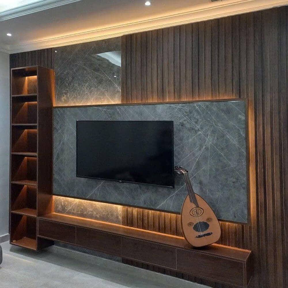 Thi công Vách Tivi - Giải Pháp Trang Trí Hiện Đại Cho Phòng Khách Của Bạn