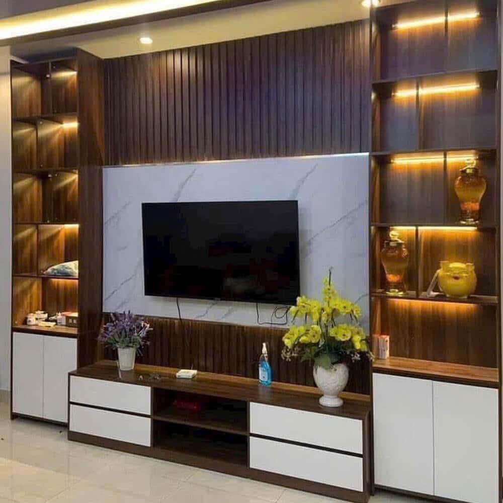 Thi công Vách Tivi - Giải Pháp Trang Trí Hiện Đại Cho Phòng Khách Của Bạn
