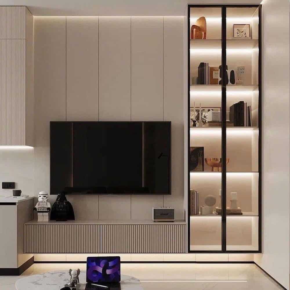 Thi công Vách Tivi - Giải Pháp Trang Trí Hiện Đại Cho Phòng Khách Của Bạn