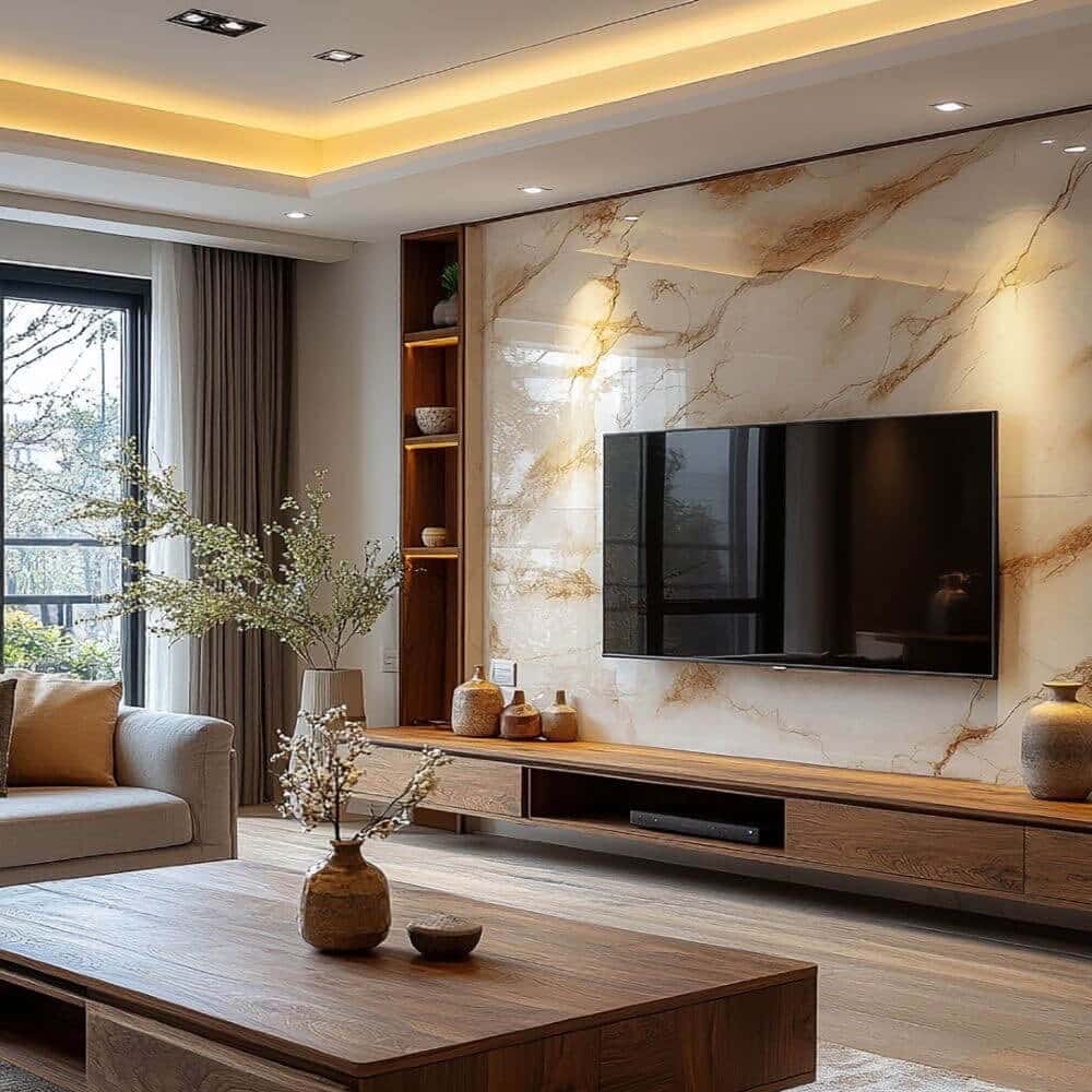 Thi công Vách Tivi - Giải Pháp Trang Trí Hiện Đại Cho Phòng Khách Của Bạn