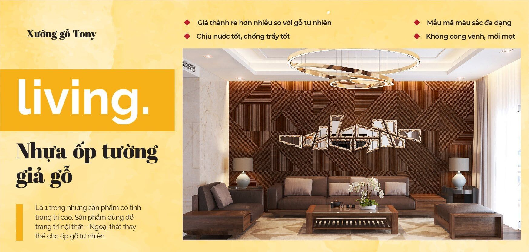 Banner nhựa giả gỗ