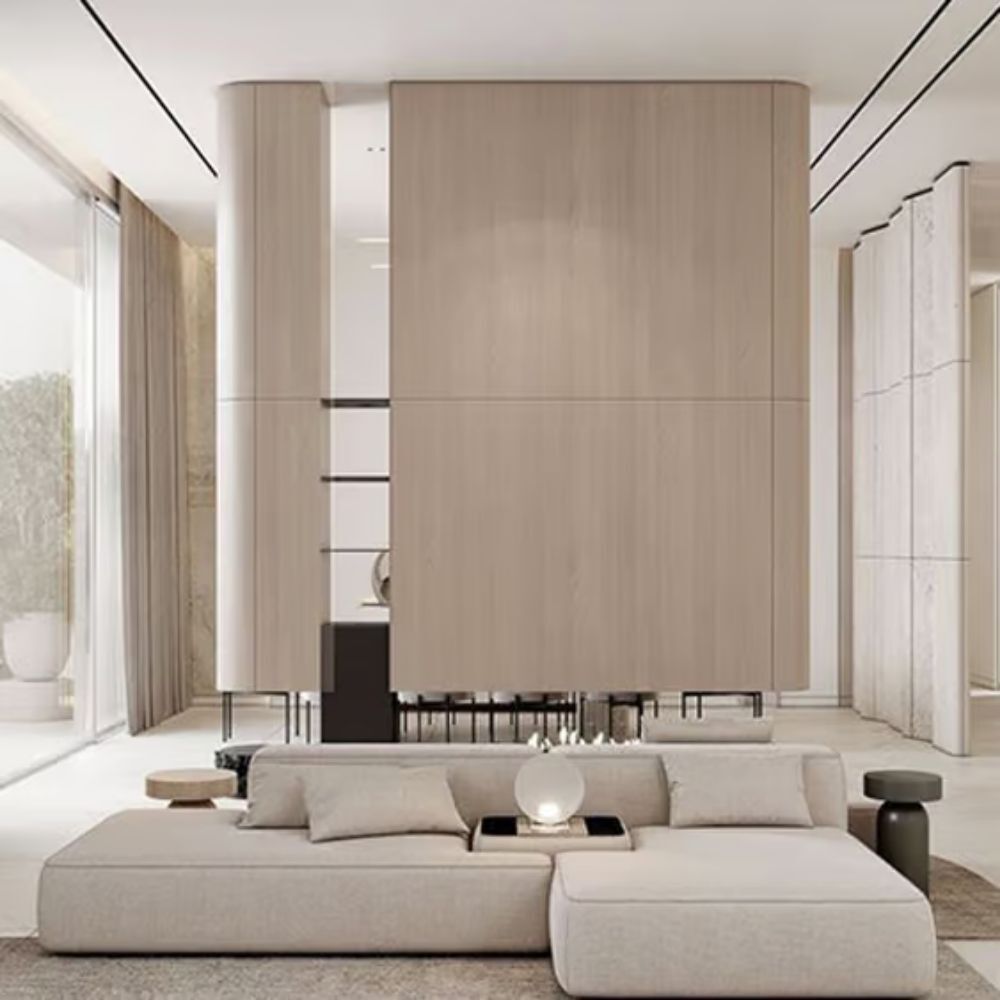 Tấm than tre TT-802CX Tấm ốp sợi than tre Kosmos TT-802 vân gỗ vàng kem