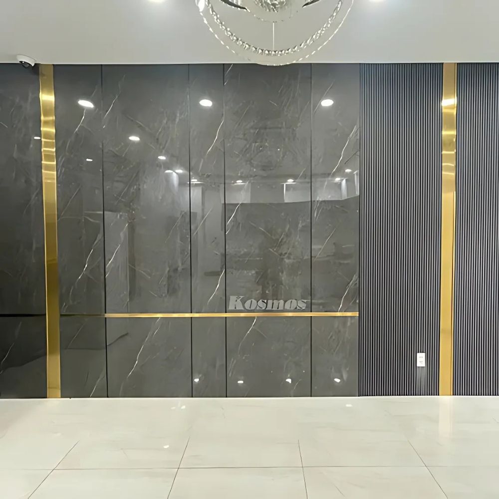 Tấm than tre TT-805 Tấm ốp sợi than tre Kosmos TT-805 vân đá đen