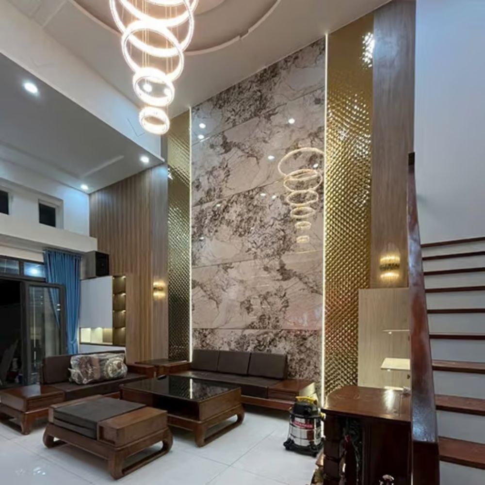 Tấm than tre TT-843B Tấm Ốp Than Tre Kosmos TT-843A - Màu Kem Vân Đá PET