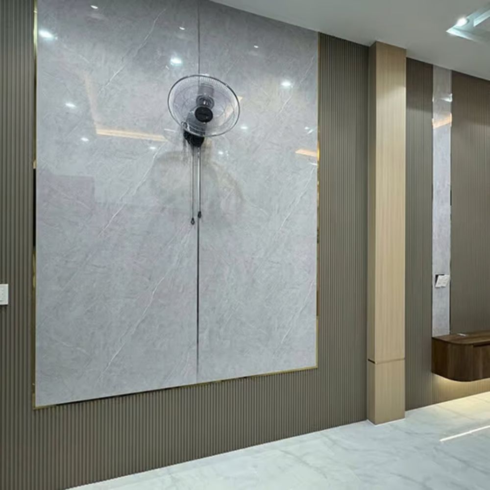 Tấm than tre TT-844 Tấm Ốp Than Tre Kosmos TT-844 - Vân Đá PET Xám Nhạt