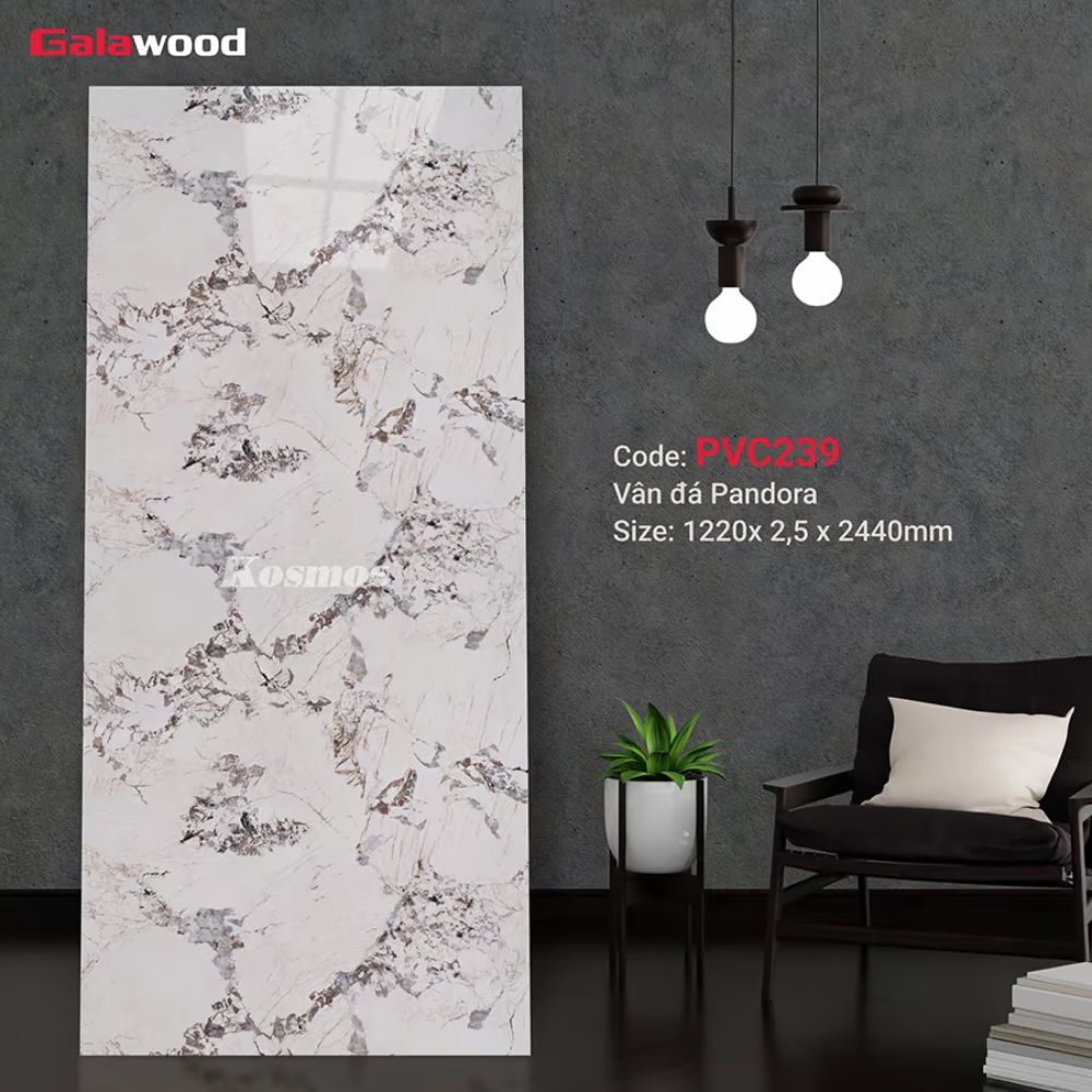 op-tuong-pvc-van-pandora Ốp Tường PVC Vân Đá Pandora PVC239 Galawood - Tinh Tế & Sang Trọng