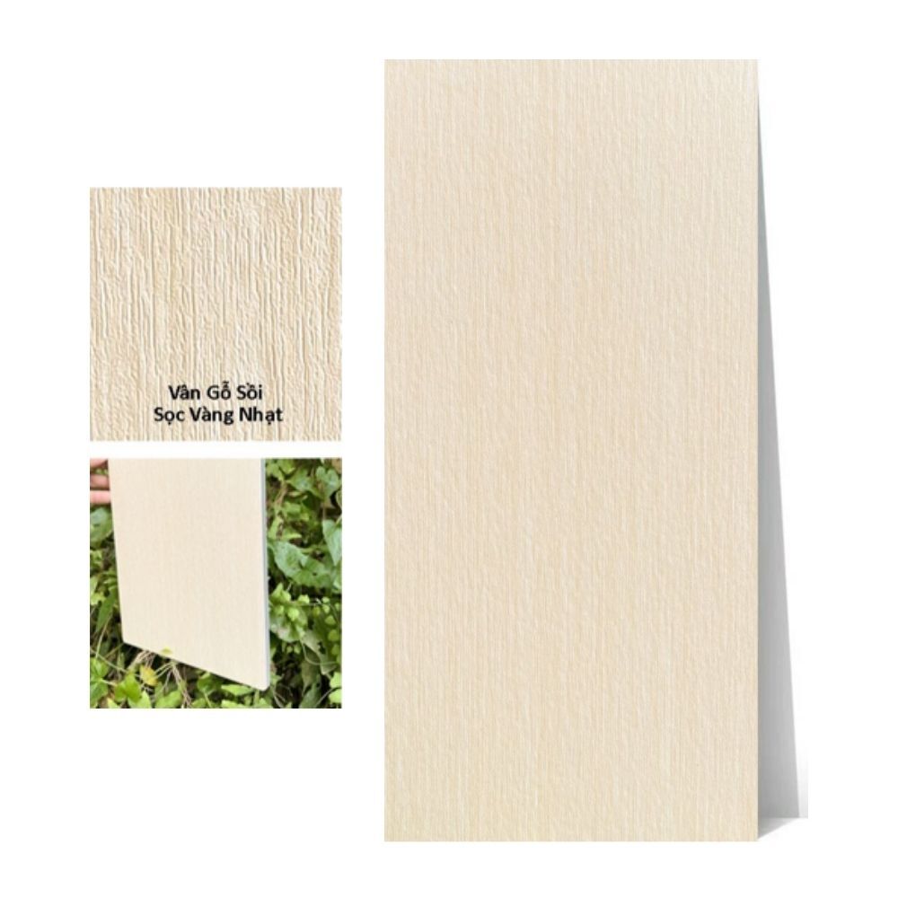 Tấm ốp than tre vân gỗ WG-3 Tấm Ốp Than Tre Vân Gỗ WG-3 iWood - Màu vân sồi sọc vàng nhạt