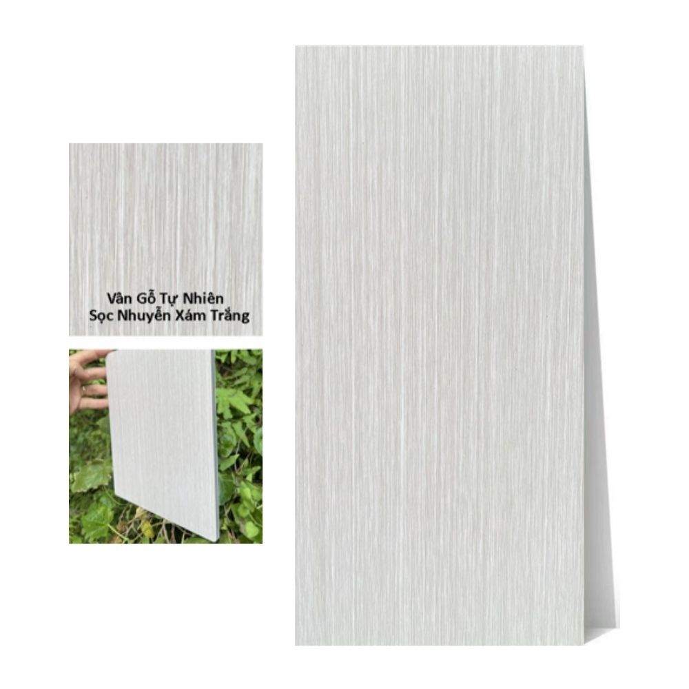Tấm ốp than tre vân gỗ WG-9 Tấm Ốp Than Tre Vân Gỗ WG-9 iWood - Màu Xám Trắng Vân Sọc Nhuyễn