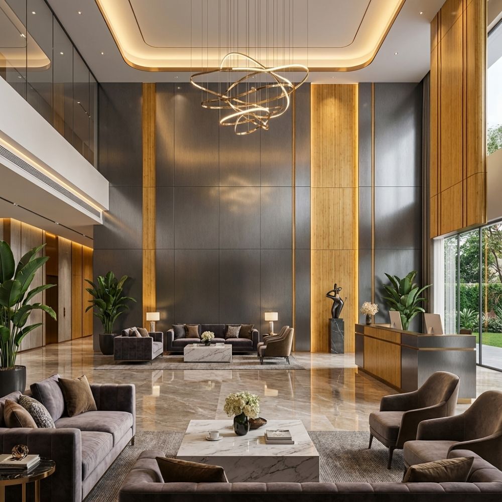 Tấm ốp than tre iWood MT-9 Ốp tường Tấm ốp than tre vân Inox MT-9 iWood - Bạc ghi đen hiện đại