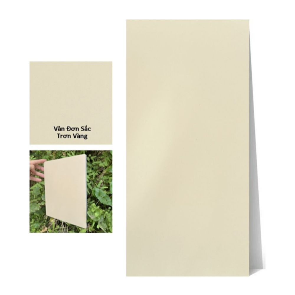 Than-tre-van-don-sac-SS-3-iWood Tấm ốp than tre vân đơn sắc SS-3 iWood - Màu vàng trơn ấm áp