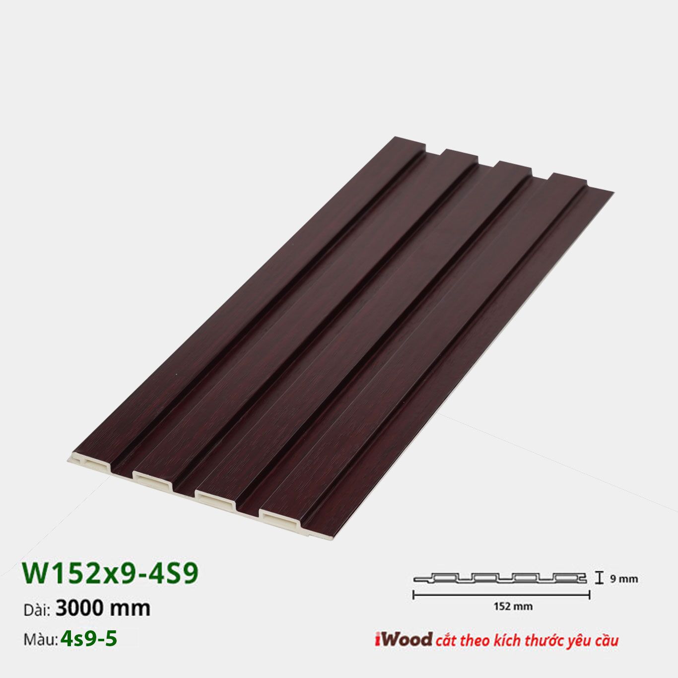 Tấm Lam nhựa giả gỗ iWood 4S9-2 - Tấm nhựa ốp tường, ốp trần Tấm Lam nhựa giả gỗ iWood 4S9-2 - Tấm nhựa ốp tường, ốp trần - Ảnh 5