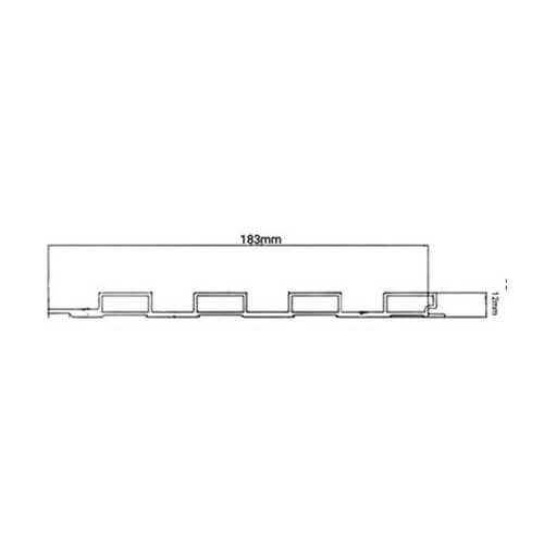 Tấm Lam Nhựa Hobiwood LS410 4 Sóng - Vân Vải Xám Ngọc Trai 183x3000mm | Chống Ẩm 100% kich-thuoc-lam-nhua-gia-go-4-song-hobiwood
