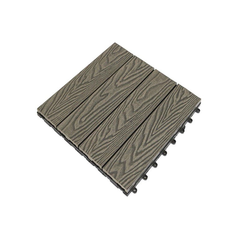 Vỉ gỗ nhựa ngoài trời Hobiwood 3D màu grey - Sàn gỗ ban công Vỉ gỗ nhựa ngoài trời Hobiwood 3D màu grey