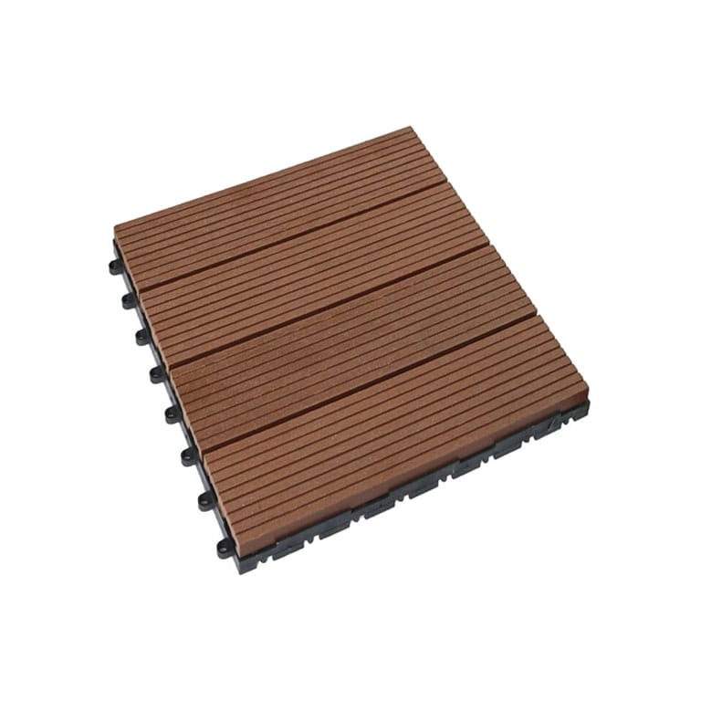 Sàn gỗ ban công Hobiwood VS màu brown - Vỉ gỗ nhựa ngoài trời Sàn gỗ ban công Hobiwood VS màu brown