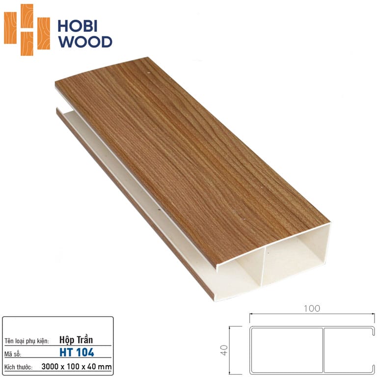 Lam treo trần nhựa giả gỗ Hobiwood HT101 - Màu màu cam đỏ vân gỗ Lam treo trần nhựa giả gỗ Hobiwood HT101 - Màu màu cam đỏ vân gỗ - Ảnh 3