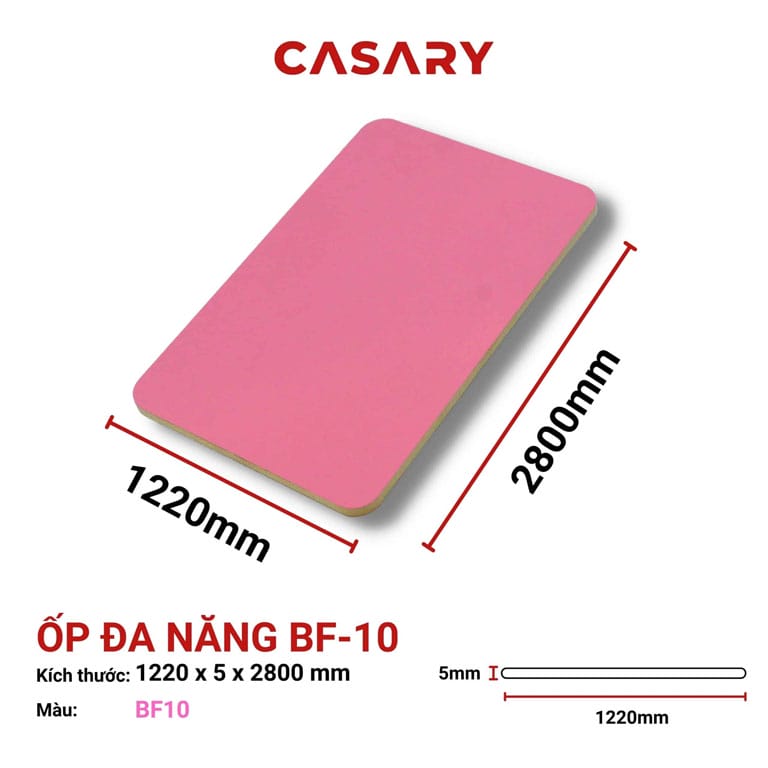 Tấm ốp than tre Casary BF10 - Màu hồng đơn sắc Tấm ốp than tre Casary BF10 - Màu hồng đơn sắc - Ảnh 2