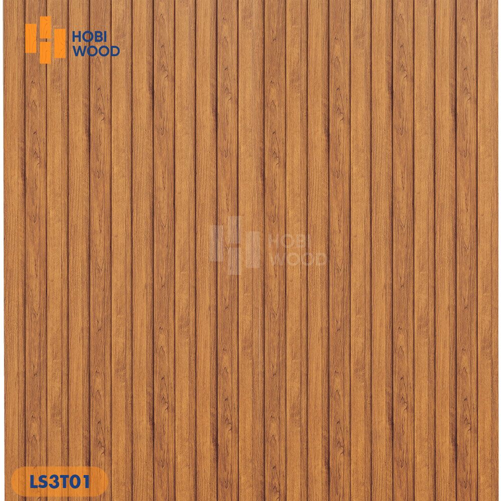 Tấm Nhựa Ốp Tường Giả Gỗ Cao Cấp Hobiwood LS3T01 - Màu Nâu Vàng Ấm Tấm Nhựa Ốp Tường Giả Gỗ Cao Cấp Hobiwood LS3T01 - Màu Nâu Vàng Ấm - Ảnh 3