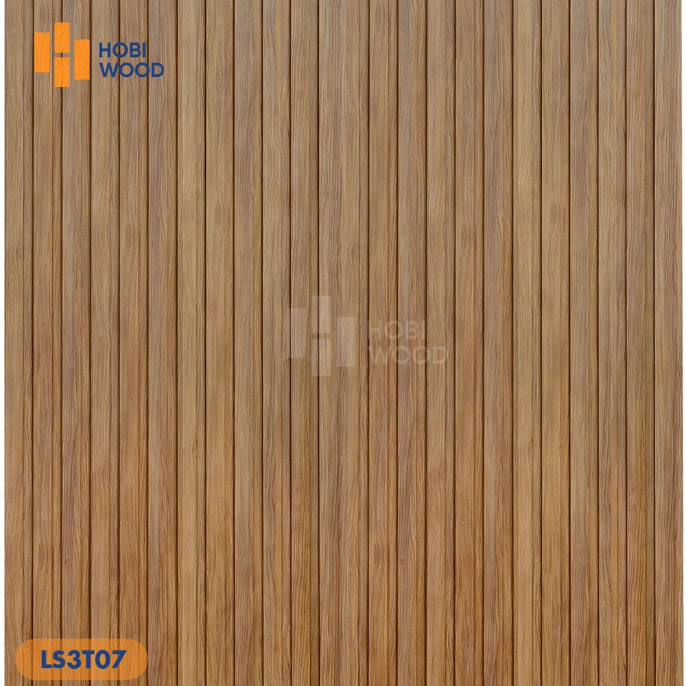 Tấm Nhựa Ốp Tường Giả Gỗ Cao Cấp Hobiwood LS3T07 - Màu gỗ nâu trầm ấm Tấm Nhựa Ốp Tường Giả Gỗ Cao Cấp Hobiwood LS3T07 - Màu gỗ nâu trầm ấm - Ảnh 3