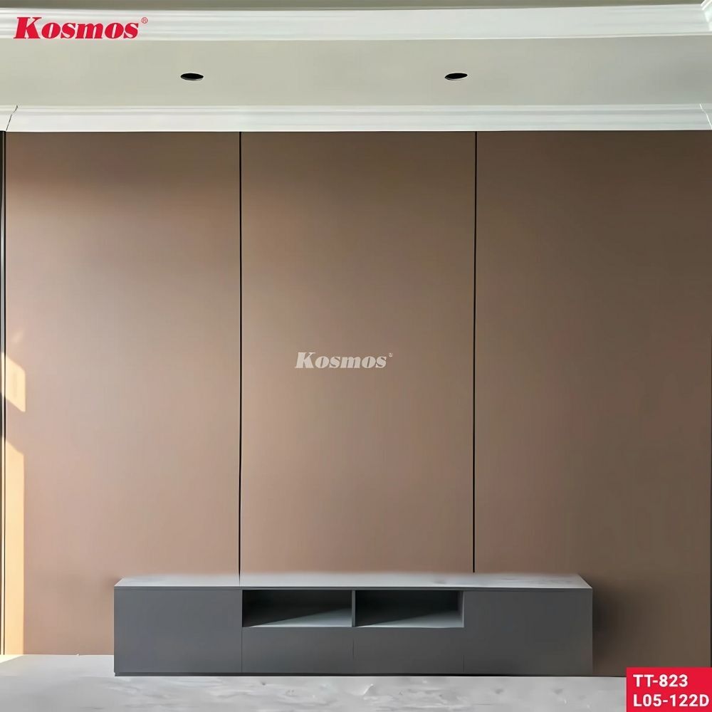 Tấm ốp than tre Kosmos TT-823 - Vân gỗ màu nâu Tấm ốp than tre Kosmos TT-823