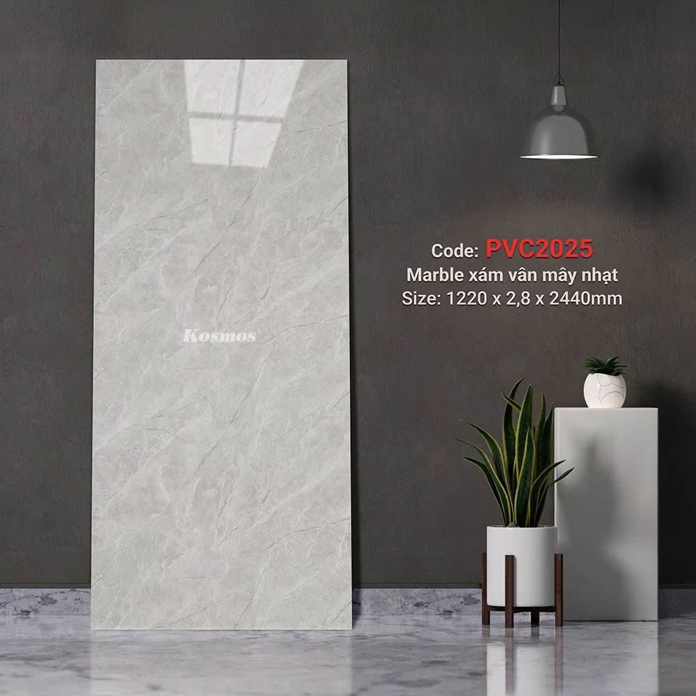 Ốp Tường PVC Vân Đá Xám Vân Mây Kosmos PVC2025 - Vẻ Đẹp Hiện Đại Tinh Tế Ốp Tường PVC Vân Đá Xám Vân Mây Kosmos PVC2025 - Vẻ Đẹp Hiện Đại Tinh Tế
