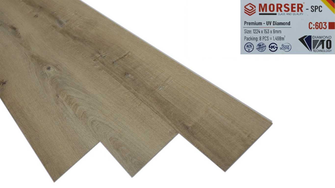 Sàn nhựa hèm khóa Morser C603 - Sàn nhựa spc cao cấp Sàn nhựa hèm khóa Morser C603 - Sàn nhựa spc cao cấp - Ảnh 3