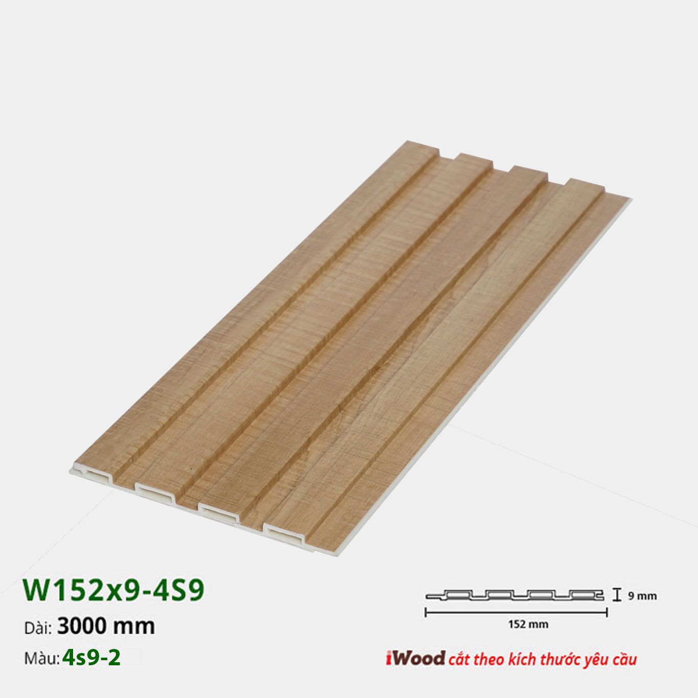 Tấm Lam nhựa giả gỗ iWood 4S9-5 - Lam sóng nhựa giả gỗ Tấm Lam nhựa giả gỗ iWood 4S9-5 - Lam sóng nhựa giả gỗ - Ảnh 7