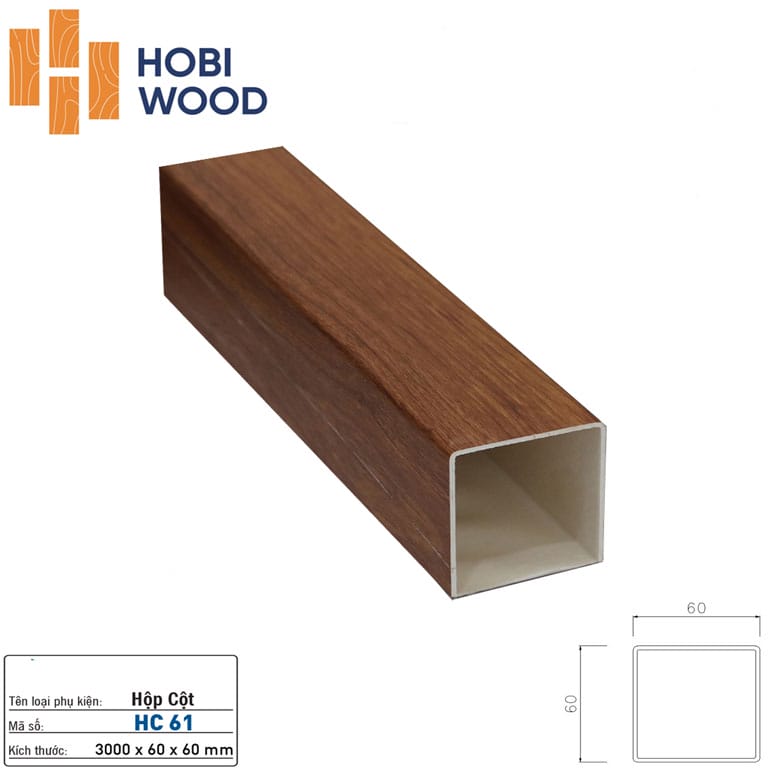 Lam nhựa giả gỗ Hobiwood HC61 - Thanh lam nhựa giả gỗ Lam nhựa giả gỗ Hobiwood HC61 - Thanh lam nhựa giả gỗ - Ảnh 2