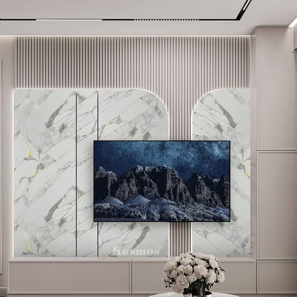 Ốp Tường PVC Vân Đá Xám Dát Vàng PVC238 Galawood - Sang Trọng & Tinh Tế Ốp Tường PVC Vân Đá Xám Dát Vàng PVC238 Galawood - Sang Trọng & Tinh Tế