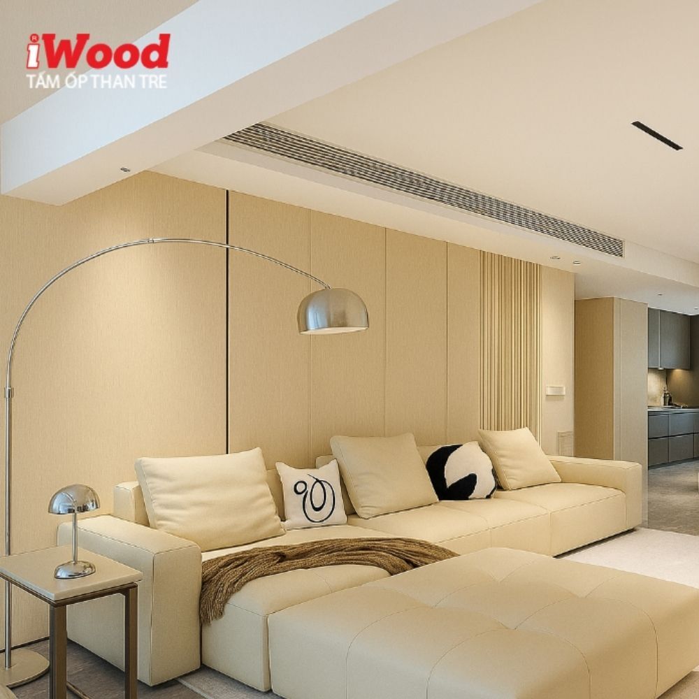 Tấm Ốp Than Tre Vân Gỗ WG-3 iWood - Màu vàng nhạt vân sồi sọc Tấm Ốp Than Tre Vân Gỗ WG-3 iWood - Màu vân sồi sọc vàng nhạt