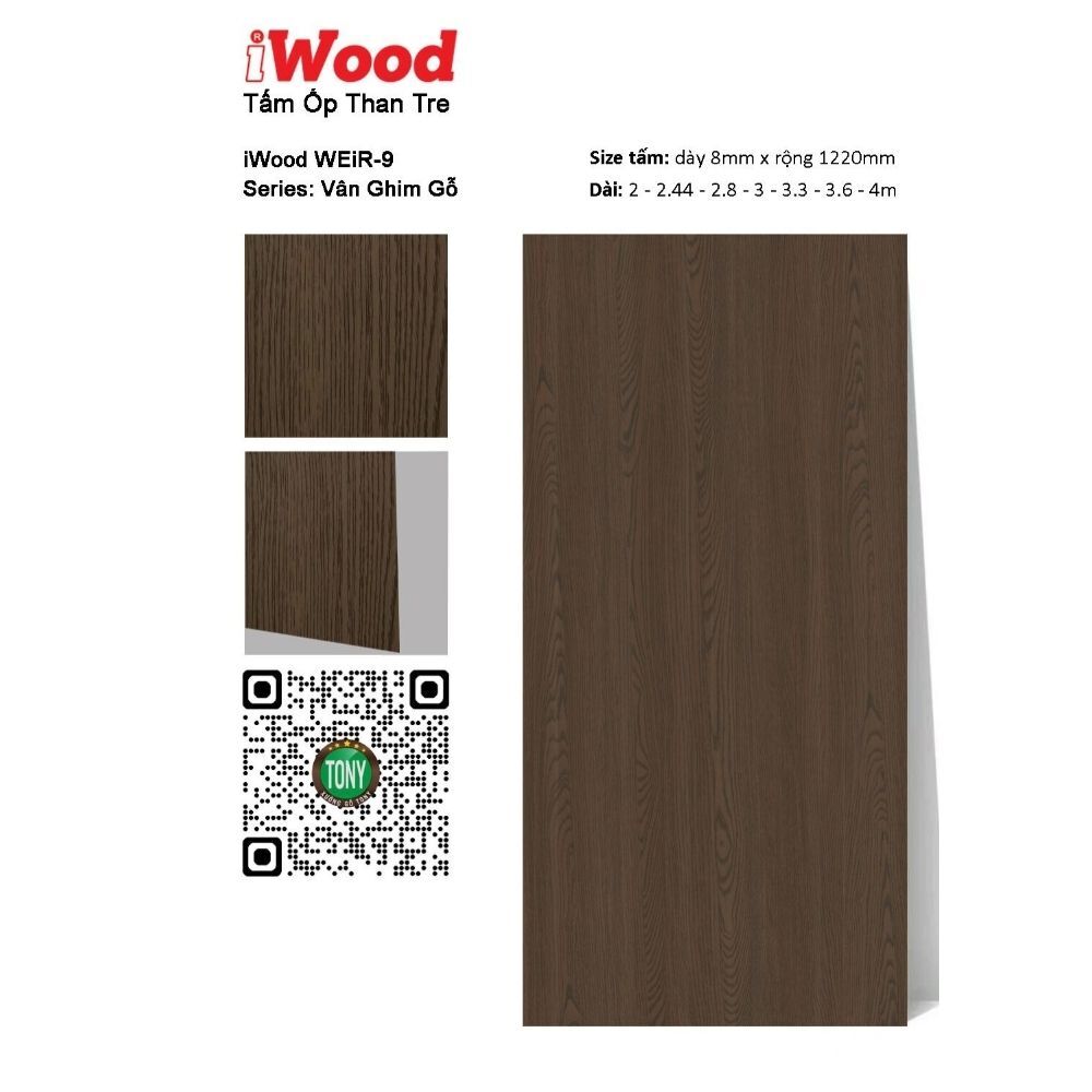 Tấm Ốp Than Tre Vân Gỗ WEiR-9 iWood - Màu Nâu Vân Gỗ Wanut Tấm Ốp Than Tre Vân Gỗ WEiR-9 iWood - Màu Nâu Vân Gỗ Wanut