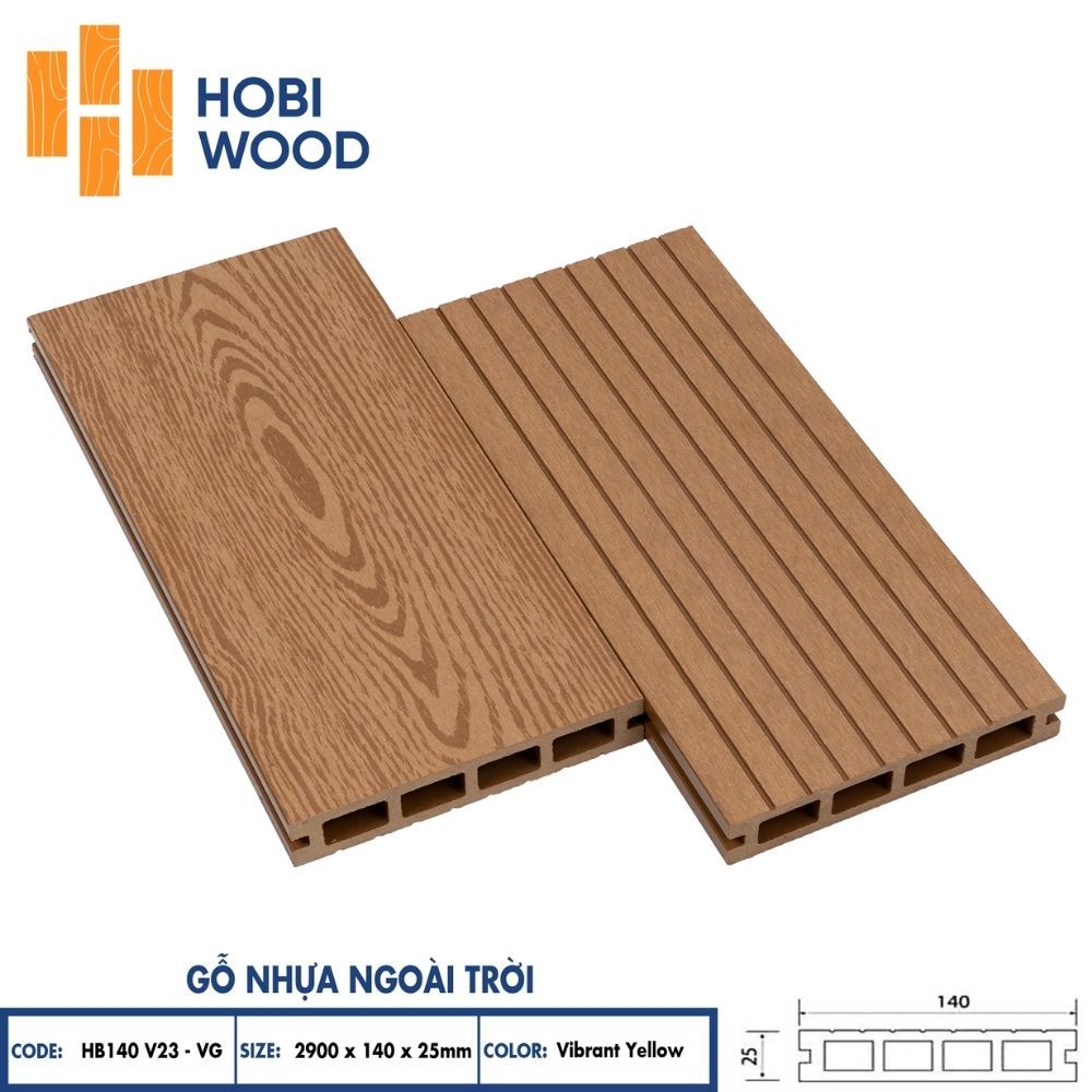 Sàn nhựa ngoài trời HB140V25 Màu Yellow Sàn nhựa ngoài trời HB140V25 Màu Yellow - Sàn ngoài trời Hobiwood