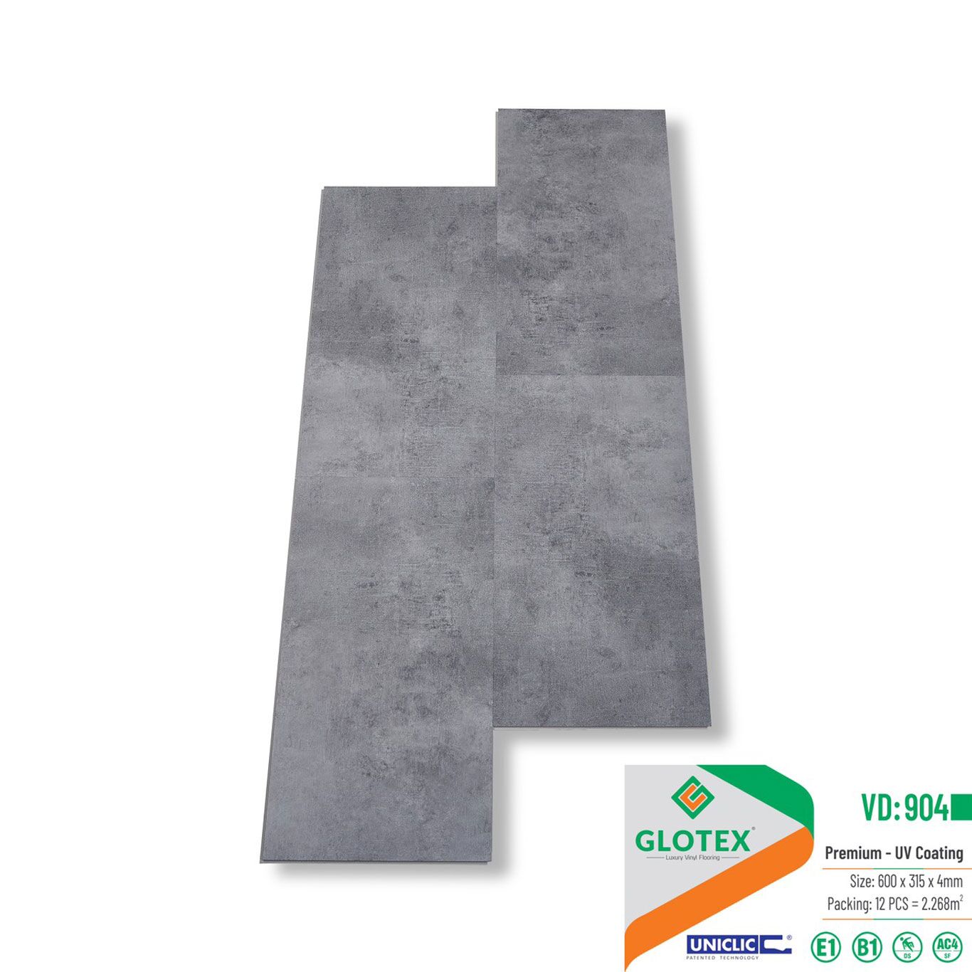 Sàn nhựa Glotex 4mm bản lớn- Sàn nhựa hèm khóa Glotex Sàn nhựa Glotex 4mm VD904