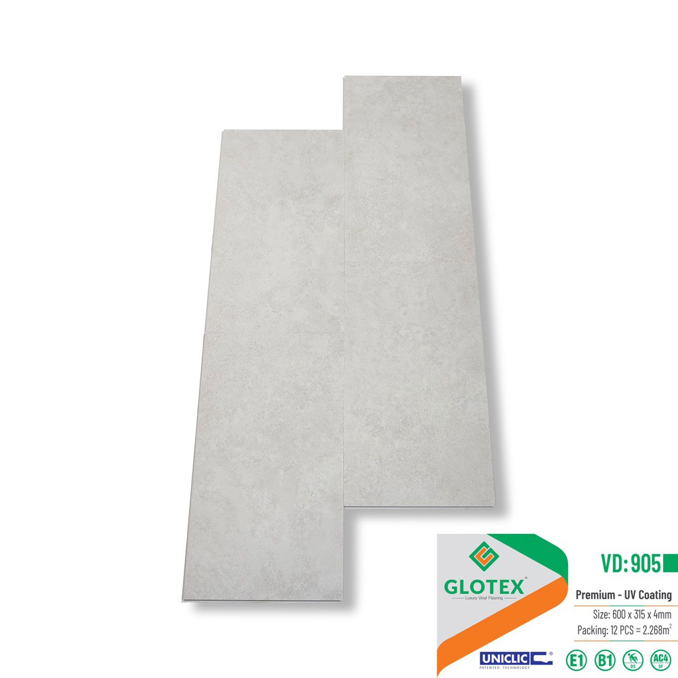 Sàn nhựa Glotex 4mm bản lớn- Sàn nhựa hèm khóa Glotex Sàn nhựa Glotex 4mm VD905