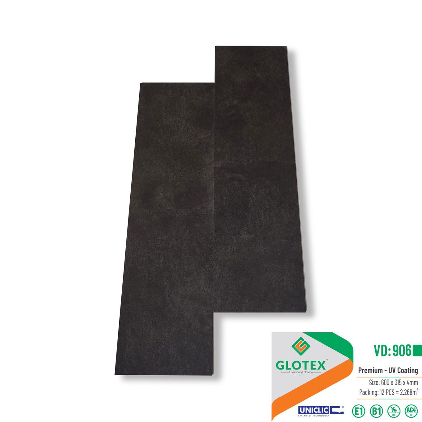 Sàn nhựa Glotex 4mm bản lớn- Sàn nhựa hèm khóa Glotex Sàn nhựa Glotex 4mm VD906