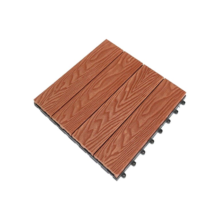 Vỉ gỗ nhựa ngoài trời Hobiwood 3D màu red Vỉ gỗ nhựa ngoài trời Hobiwood 3D màu red