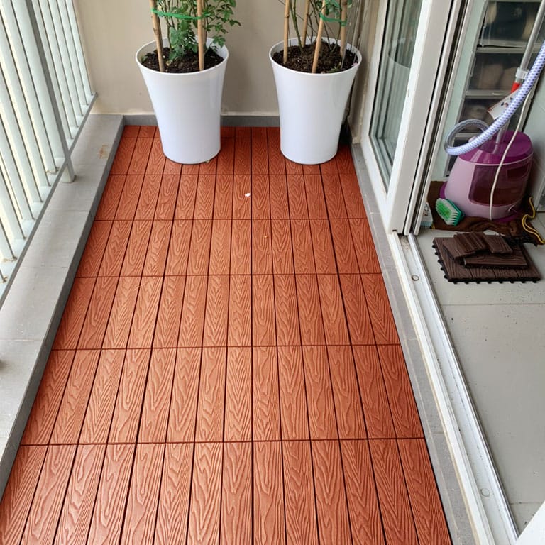 Vỉ gỗ nhựa ngoài trời Hobiwood 3D màu red Vỉ gỗ nhựa ngoài trời Hobiwood 3D màu red - Ảnh 4