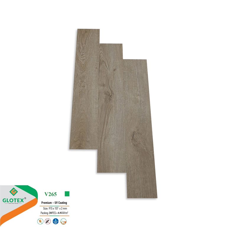 Sàn nhựa giả gỗ Glotex V263 - Vân Gỗ Sồi Vàng Nhạt (Light Oak) Sàn nhựa giả gỗ Glotex V263 - Vân Gỗ Sồi Vàng Nhạt (Light Oak) - Ảnh 4