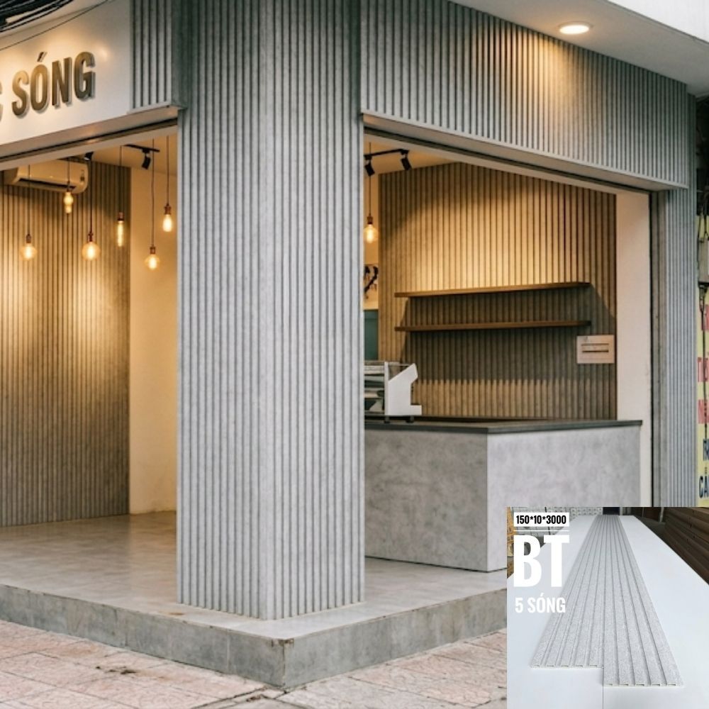 Thi công Nhựa Ốp Tường Giả Gỗ | Nâng Tầm Không Gian Sống Lam nhựa ốp tường vân bê tông