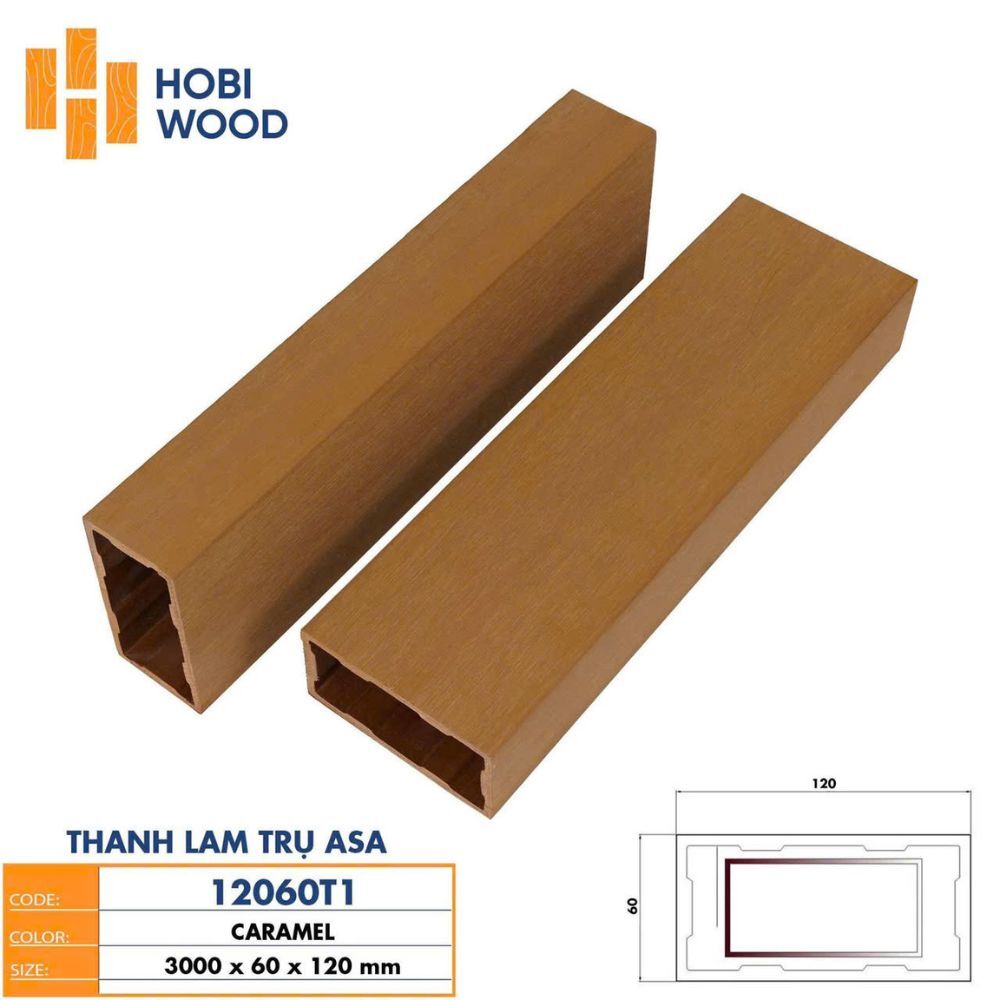 Thanh lam trụ ASA 12060T1 - Màu Caramel Thanh lam trụ ASA 12060T1 - Màu Caramel