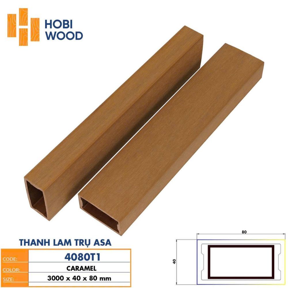 Thanh lam trụ ASA 4080T1 - Màu Caramel Thanh lam trụ ASA 4080T1 - Màu Caramel