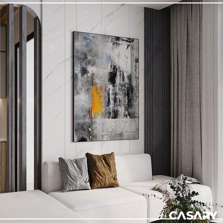Tấm ốp than tre Casary BF15 - Màu trắng vân đá xám 15 Tấm ốp than tre Casary BF15 - Màu trắng vân đá xám - Ảnh 3