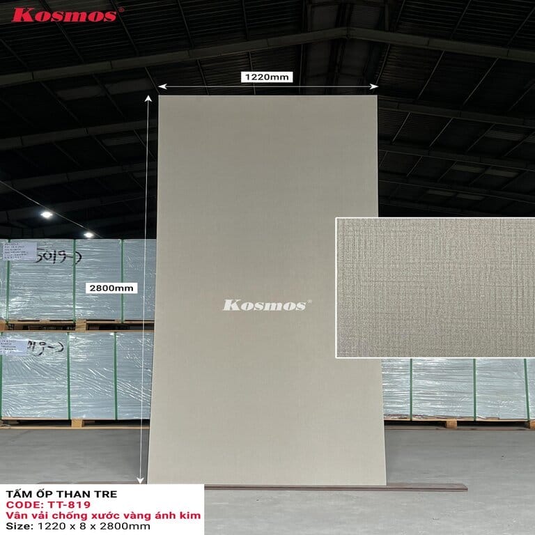 Tấm ốp sợi than tre Kosmos TT-819 - Vân vải ánh kim 6 Tấm ốp sợi than tre Kosmos TT-819