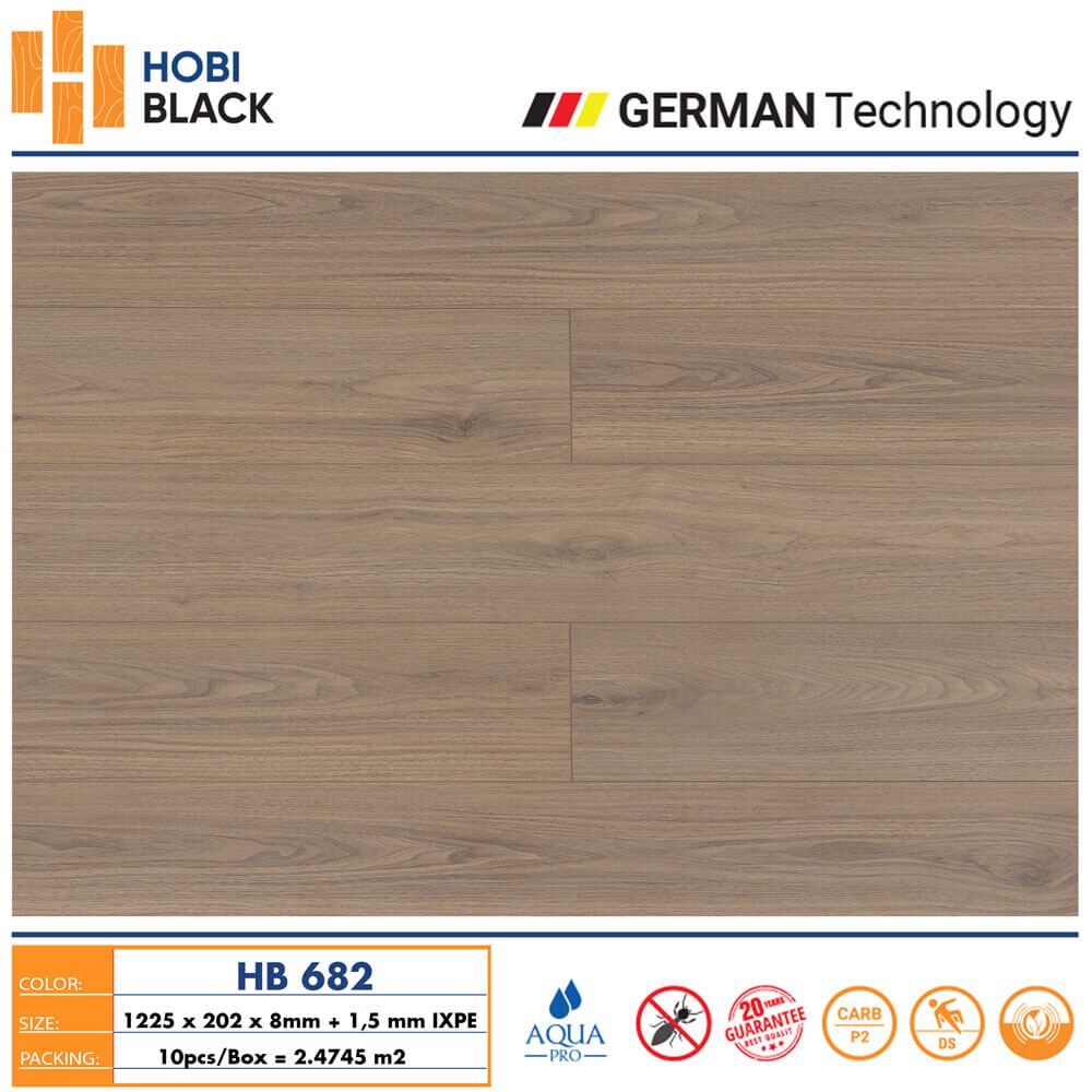 Sàn Gỗ Cốt Đen HB-682 - Sàn gỗ cao cấp Hobi Black 3 Sàn Gỗ Cốt Đen HB-682