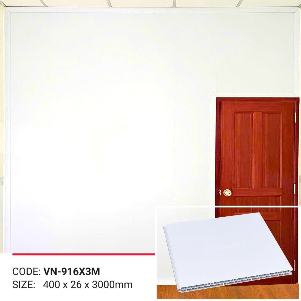 Vách Ngăn Nhựa 2 Mặt Galawood VN-916 - Màu trắng vân giấy 4 Vách Ngăn Nhựa 2 Mặt Galawood VN-916 - Màu trắng vân giấy - Ảnh 2