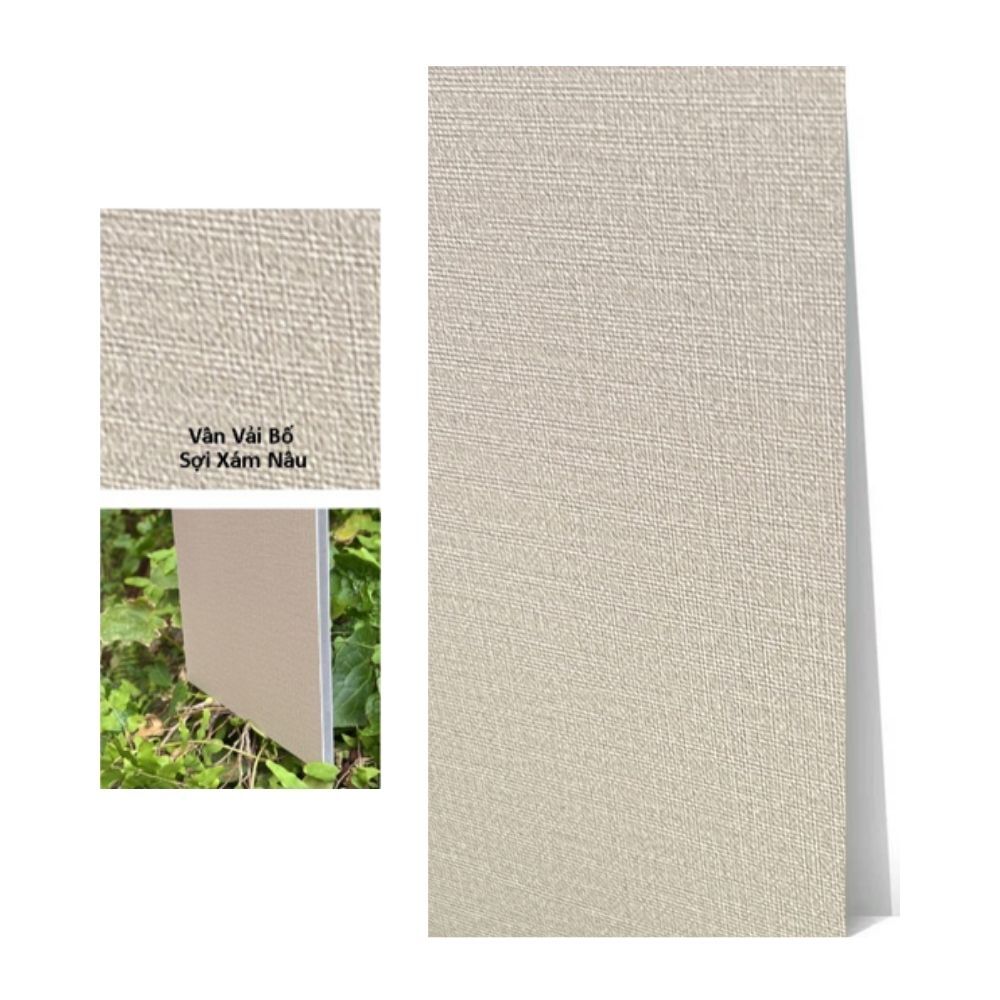 Tấm ốp than tre vân vải CL-7 iWood - Màu xám nâu sợi vải bố 6 Tấm ốp than tre vân vải CL-7 iWood - Màu xám nâu sợi vải bố